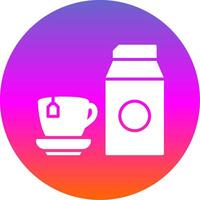 Milk Glyph Gradient Circle Icon Design vector