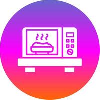 Oven Glyph Gradient Circle Icon Design vector