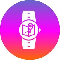 Maps Glyph Gradient Circle Icon Design vector