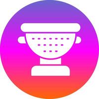 Sieve Glyph Gradient Circle Icon Design vector