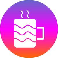 Mug Glyph Gradient Circle Icon Design vector