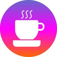 Cup Glyph Gradient Circle Icon Design vector