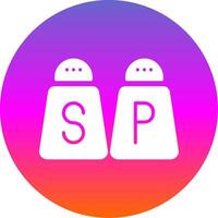 Salt And Pepper Glyph Gradient Circle Icon Design vector