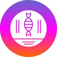 Dna Strand Glyph Gradient Circle Icon Design vector