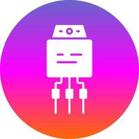 Transistor Glyph Gradient Circle Icon Design vector