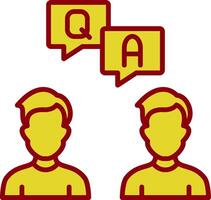 Question And Answer Vintage Icon Design vector