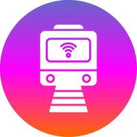 Train Glyph Gradient Circle Icon Design vector