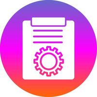 Project Management Glyph Gradient Circle Icon Design vector