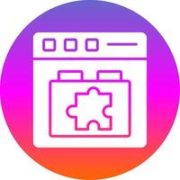 Plugins Glyph Gradient Circle Icon Design vector