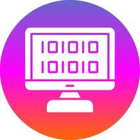 Algorithm Glyph Gradient Circle Icon Design vector