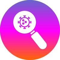 Detection Glyph Gradient Circle Icon Design vector