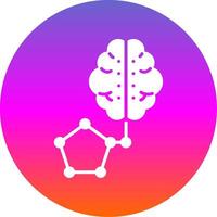 Artificial Intelligence Glyph Gradient Circle Icon Design vector