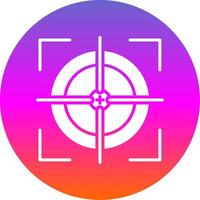 Scope Glyph Gradient Circle Icon Design vector