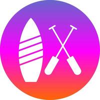 Paddle Board Glyph Gradient Circle Icon Design vector