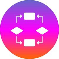 Algorithm Glyph Gradient Circle Icon Design vector