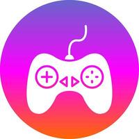 Controller Glyph Gradient Circle Icon Design vector