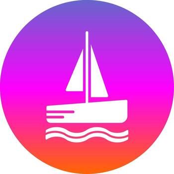 Catamaran Glyph Gradient Circle Icon Design vector