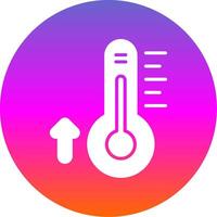 Thermometer Glyph Gradient Circle Icon Design vector