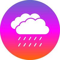 lloviendo glifo degradado circulo icono diseño vector