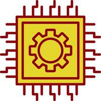 Processor Vintage Icon Design vector