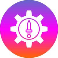 Attack Glyph Gradient Circle Icon Design vector