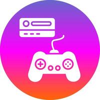 Gaming Console Glyph Gradient Circle Icon Design vector