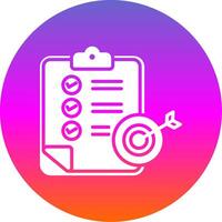 Goals Glyph Gradient Circle Icon Design vector