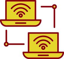 Local Area Network Vintage Icon Design vector