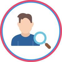 Auditor Flat Circle Icon vector