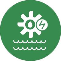 Hydro Power Multi Color Circle Icon vector