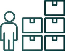 Control Line Gradient Icon vector