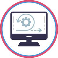 Agile Flat Circle Icon vector