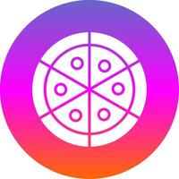 Pizza Glyph Gradient Circle Icon Design vector