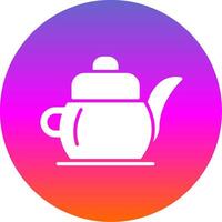 Tea Pot Glyph Gradient Circle Icon Design vector