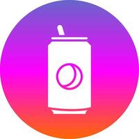 Soda Can Glyph Gradient Circle Icon Design vector