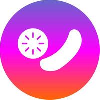 Cucumber Glyph Gradient Circle Icon Design vector