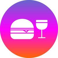 Fast Food Glyph Gradient Circle Icon Design vector