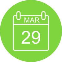 March Multi Color Circle Icon vector