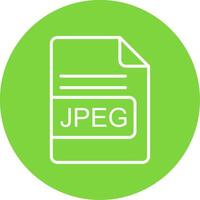 JPEG File Format Multi Color Circle Icon vector