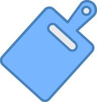 Cutting Board Line Filled Blue Icon vector