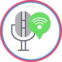 Connection Flat Circle Icon vector