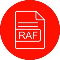 RAF File Format Multi Color Circle Icon vector