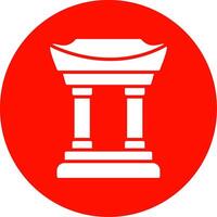 Chinatown Multi Color Circle Icon vector
