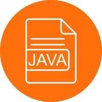 JAVA File Format Multi Color Circle Icon vector