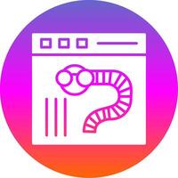 Worms Glyph Gradient Circle Icon Design vector