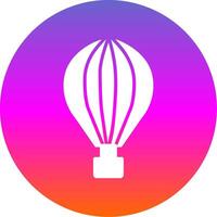 Hot Air Balloon Glyph Gradient Circle Icon Design vector