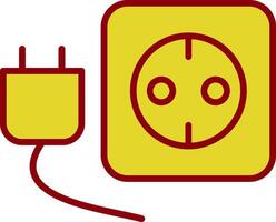 Plug And Socket Vintage Icon Design vector