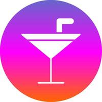 Bienvenido bebida glifo degradado circulo icono diseño vector