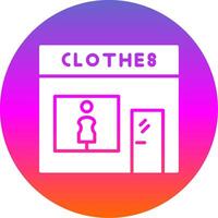 Fashion store Glyph Gradient Circle Icon Design vector