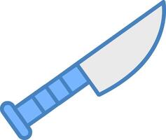 Knife Line Filled Blue Icon vector